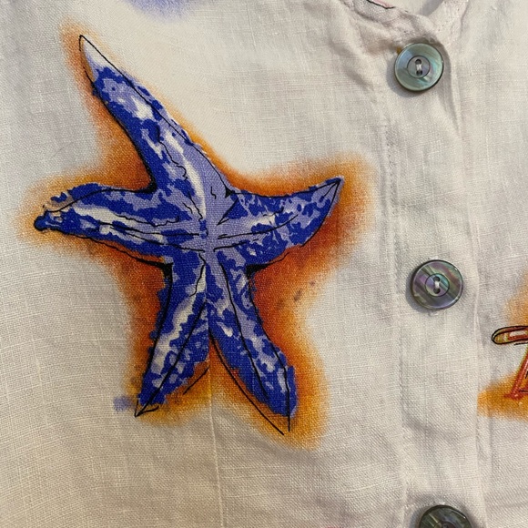 Beach Design Peplum Vest in Size Small - Picture 5 of 6